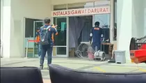 Gegana Polda Metro Jaya Masih Olah TKP Ledakan di RS Eka Hospital