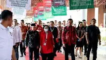 Megawati, Jokowi, Ma’ruf Amin hingga Ganjar Kompak Jalan Bareng ke Arena Rakernas