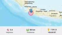 Gempa Bumi Magnitudo 5,4 Guncang Sukabumi