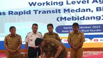 Ditjen Hubdat Tandatangani Pembaharuan Rencana Kerja Pembangun BRT Metropolitan Medan