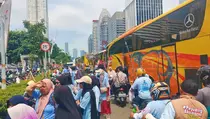 Kampanye Akbar Prabowo-Gibran di GBK, Jalan Sudirman Macet Parah