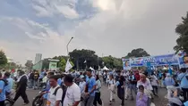 Kampanye Akbar Prabowo-Gibran Berakhir, Massa Mulai Tinggalkan GBK