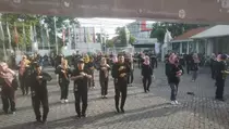 KPU Sidoarjo Gelar Senam Sehat Seluruh Anggota KPPS Songsong Pemilu 2024