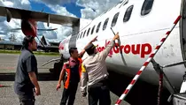 Aparat Gabungan Sisir Kali Brasa Buru KKB Penembak Pesawat Wings Air