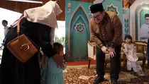 Gelar Halalbihalal, Mas Dhito Aktif Ajak Interaksi Anak-Anak