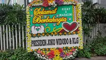 Ikut Berbahagia, Jokowi Kirim Karangan Bunga untuk Rizky Febian dan Mahalini