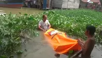 Jasad Wanita Tertutup Eceng Gondok Ditemukan di Sungai Silau Tanjung Balai