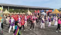 Ratusan Peserta Antusias Ikuti Senam Zumba di Semesta Berpesta Pekanbaru