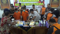 Polda Jambi Musnahkan Barang Bukti Narkoba Sabu dan Ekstasi Jaringan Internasional
