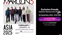 32.055 Tiket Maroon 5 Live in Jakarta Ludes Terjual di Livin' by Mandiri