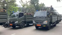 Gladi Resik HUT Ke-79 TNI Timbulkan Kemacetan di Kawasan Medan Merdeka