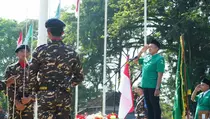 Rayakan Hari Santri Nasional, GP Ansor Gelar Apel Bertabur Angka 8