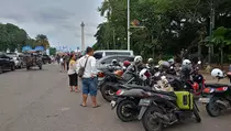 Parkir Liar Marak di Kawasan Monas selama Libur Panjang Isra Mikraj dan Imlek