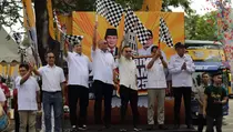 Dasco dan Andre Lepas 5.000 Pemudik Gratis ke Sumbar dengan 100 Bus