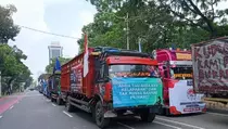 Sopir Truk Demo Tolak RUU ODOL, Akses ke Monas Sempat Terblokir