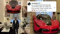 YouTuber Tajir Dubai Dihujat Usai Gantung Ferrari Rp 82,5 M di Plafon
