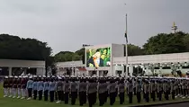 Gladi Penurunan Merah Putih di Istana Berlangsung di Bawah Mendung