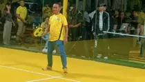 Bahlil Resmikan Area Padel Berteknologi Panel Surya di Kantor Golkar