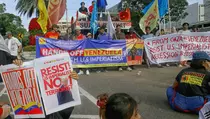 Aksi Solidaritas Untuk Venezuela di depan Kedubes AS di Jakarta
