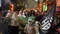 'Hantu' dan Obor Meriahkan Pawai Ramadan 2026 di Pademangan