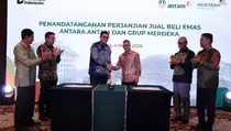 ANTAM Perkuat Kedaulatan Emas Nasional, Teken GSPA 6 Ton per Tahun dengan Merdeka Group