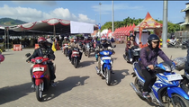 Pemudik Sepeda Motor di Pelabuhan Ciwandan Menurun