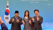 Presiden Korsel Saranghaeyo Bareng Prabowo dan Carmen Hearts2Hearts
