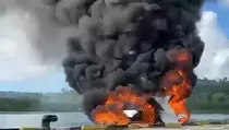 2 Kapal Cepat Terbakar di Pelabuhan Falabisahaya, 1 ABK Luka Bakar