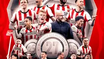 Rekor Baru! PSV Eindhoven Juara Liga Belanda 3 Kali Beruntun