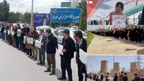 Penampakan Rantai Manusia Masyarakat Iran yang Bikin Hati Teriris