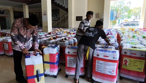 Koper Calon Jemaah Haji Kloter Pertama Embarkasi Kertajati Dikumpulkan