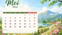 Kalender Mei 2026 Ada 3 Long Weekend, Cek Tanggal Merahnya di Sini!