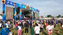 Zumba Bareng di BTV Semesta Berpesta Bikin Stadion Kridosono Bergoyang