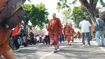 Tiba di Banyuwangi, 58 Biksu ke Borobudur Bawa Pesan Damai