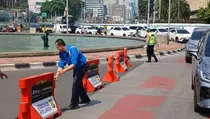 Ada Aksi Demo, Arus Lalu Lintas Sekitar Monas Dialihkan