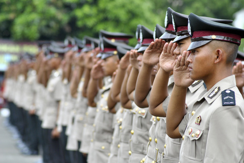 Ilustrasi bintara Polri.