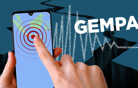 Ilustrasi gempa.