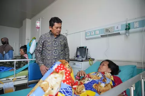 Layanan rawat inap BPJS Kesehatan di RSU Serpong Utara, Kota Tangsel.