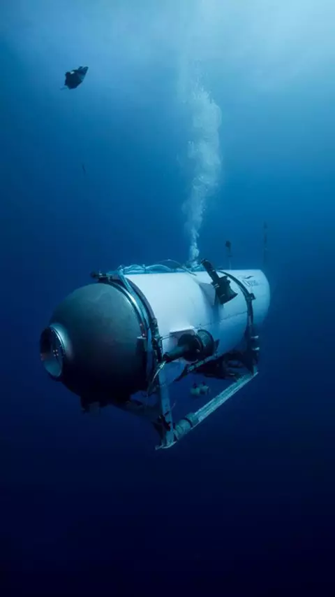 Kapal selam yang dipakai untuk misi menjelajahi puing-puing kapal Titanic dari ekspedisi OceanGate.