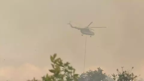 Helikopter BNPB dikerahkan untuk membantu memadamkan kebakaran hutan dan lahan (karhutla) di Banjarbaru, Kalimantan Selatan (Kalsel). 