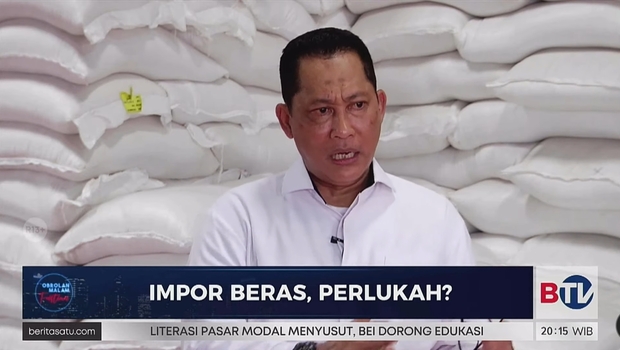 Direktur Utama Perum Bulog Budi Waseso (Buwas) dalam acara Obrolan Malam Fristian bertajuk “Impor Beras, Perlukah?”, di BTV, 28 November 2022.