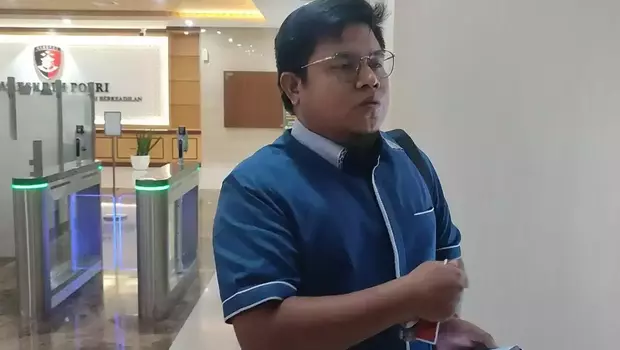 Kuasa Hukum Bank OCBC NISP Hasbi Setiawan di Bareskrim Polri, Rabu (8/2/2023).