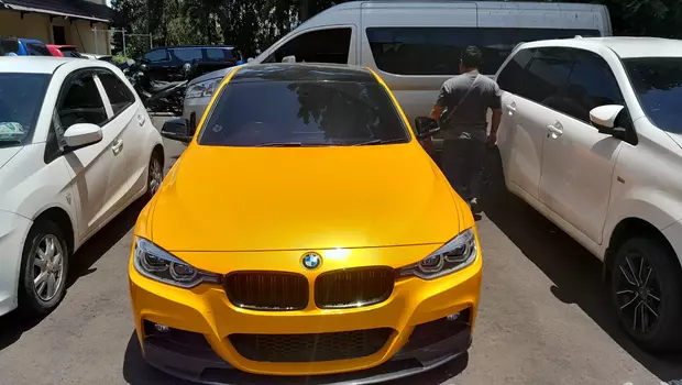 Mobil BMW M4 yang diduga milik crazy rich Wahyu Kenzo disita Polresta Malang, Kamis, 9 Maret 2023.