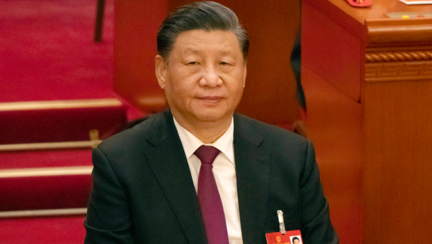 Presiden Tiongkok Xi Jinping menghadiri sesi Kongres Rakyat Nasional China (NPC) di Aula Besar Rakyat di Beijing, Tiongkok, Jumat, 10 Maret 2023.