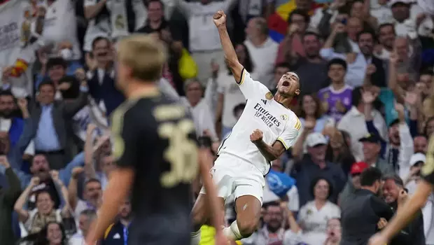 Jude Bellingham mencetak gol semata wayang saat Real Madrid menjamu Union Berlin di fase grup Liga Champions 2023/2024.