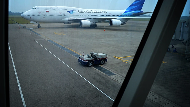 Pesawat milik maskapai Garuda Indonesia jenis Boeing 747-400