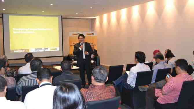 Chief Marketing Officer Trakindo Ivan Tulong saat memberikan keterangan