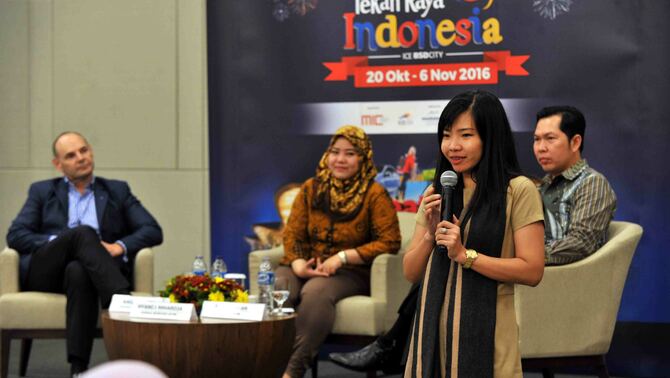 Media Networking perihal penyelenggaraan Pekan Raya Indonesia Oktober 2016 di ICE BSD  City, Selasa (10/5/2016). BeritaSatu Photo/Mohammad Defrizal