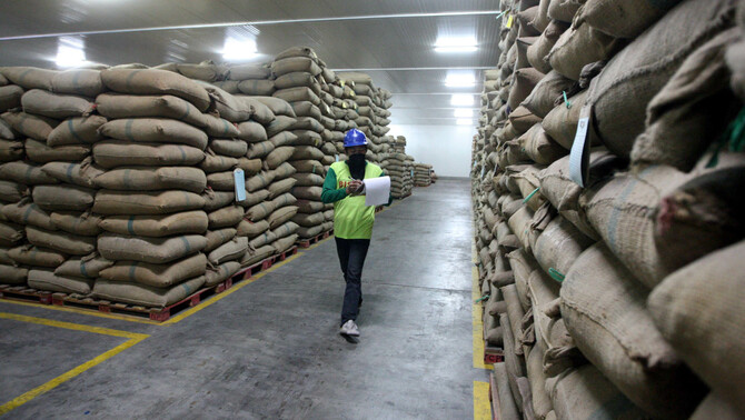 Pekerja memeriksa kesiapan ekpor benih jagung hibrida di gudang penyimpanan, di Kediri, Jawa Timur, belum lama ini. Ekspor benih jagung hibrida ke Srilanka dan juga Pakistan ditargetkan bisa terpenuhi total 500 ton senilai 1,5 juta dolar AS dan tahun depan diharapkan bisa meningkat menjadi 1.000 ton senilai 3 juta dolar AS.

