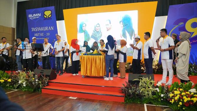 PT Brantas Abipraya (Persero) menggelar acara tasyakuran hari ulang tahun Abipraya ke-39 tahun dengan tema 'Membangun dengan Berbagi kepada Sesama' di Jakarta, Selasa (12/11/2019).